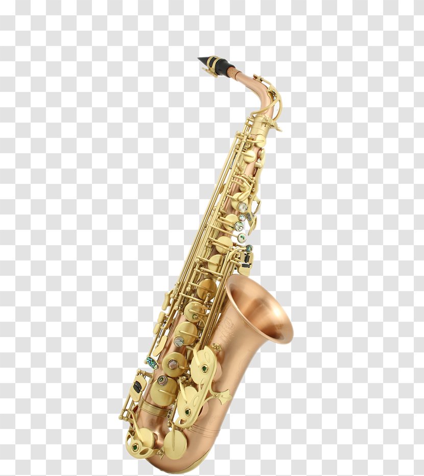 Baritone Saxophone Musical Instrument Wind - Flower - Drawing Gold And Copper Transparent PNG