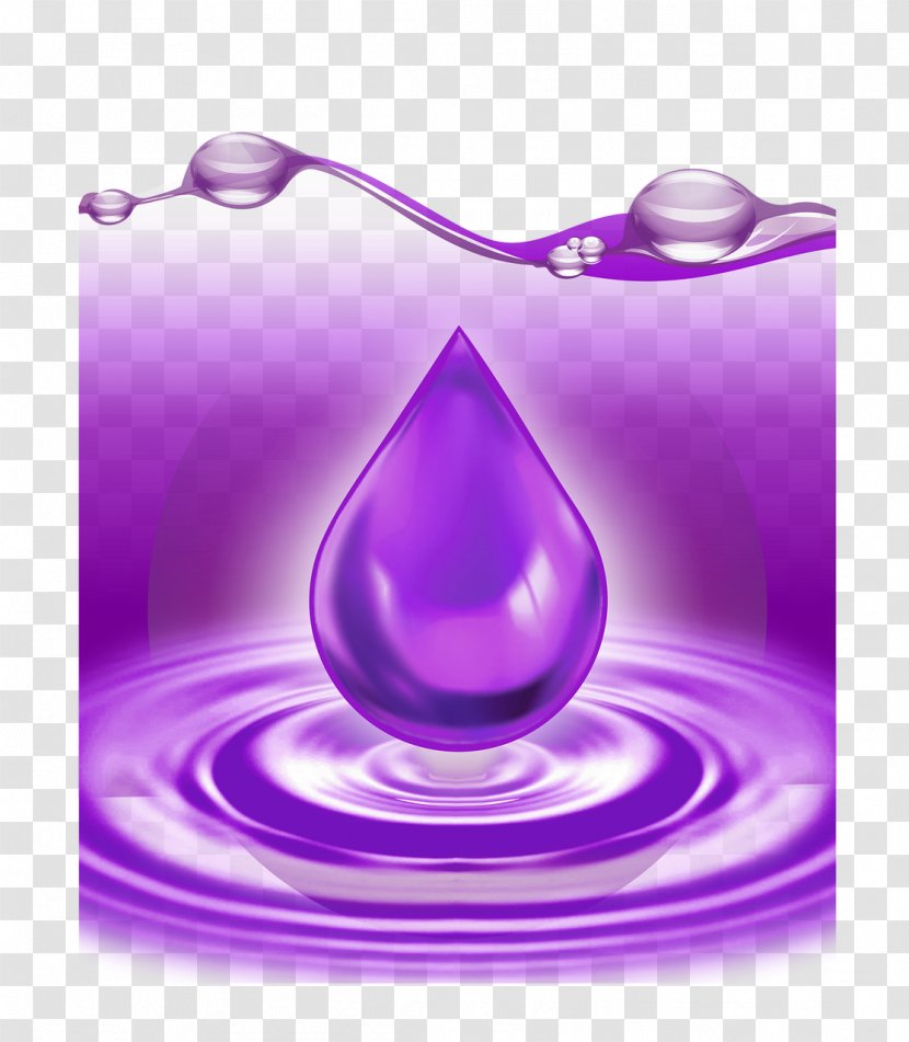 Drop Water Violet Purple Lavender Transparent PNG