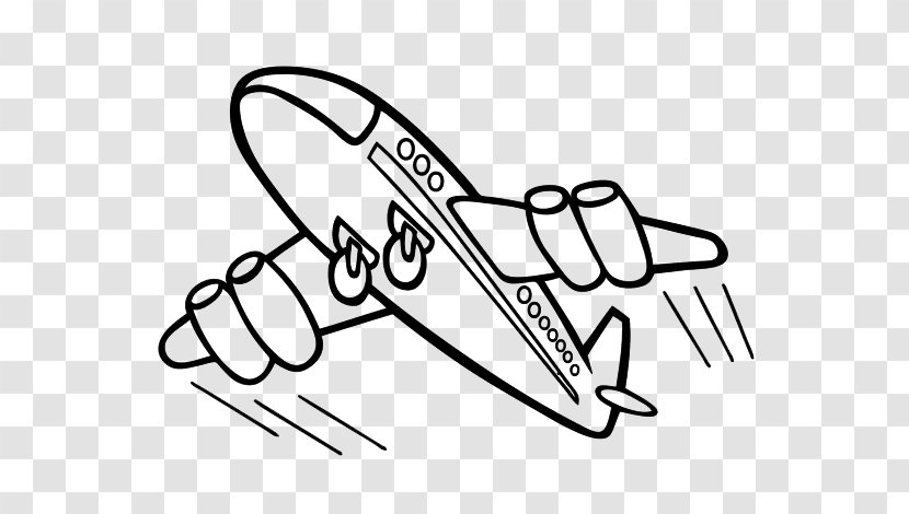 Airplane Drawing - Hand - Style Shoe Transparent PNG
