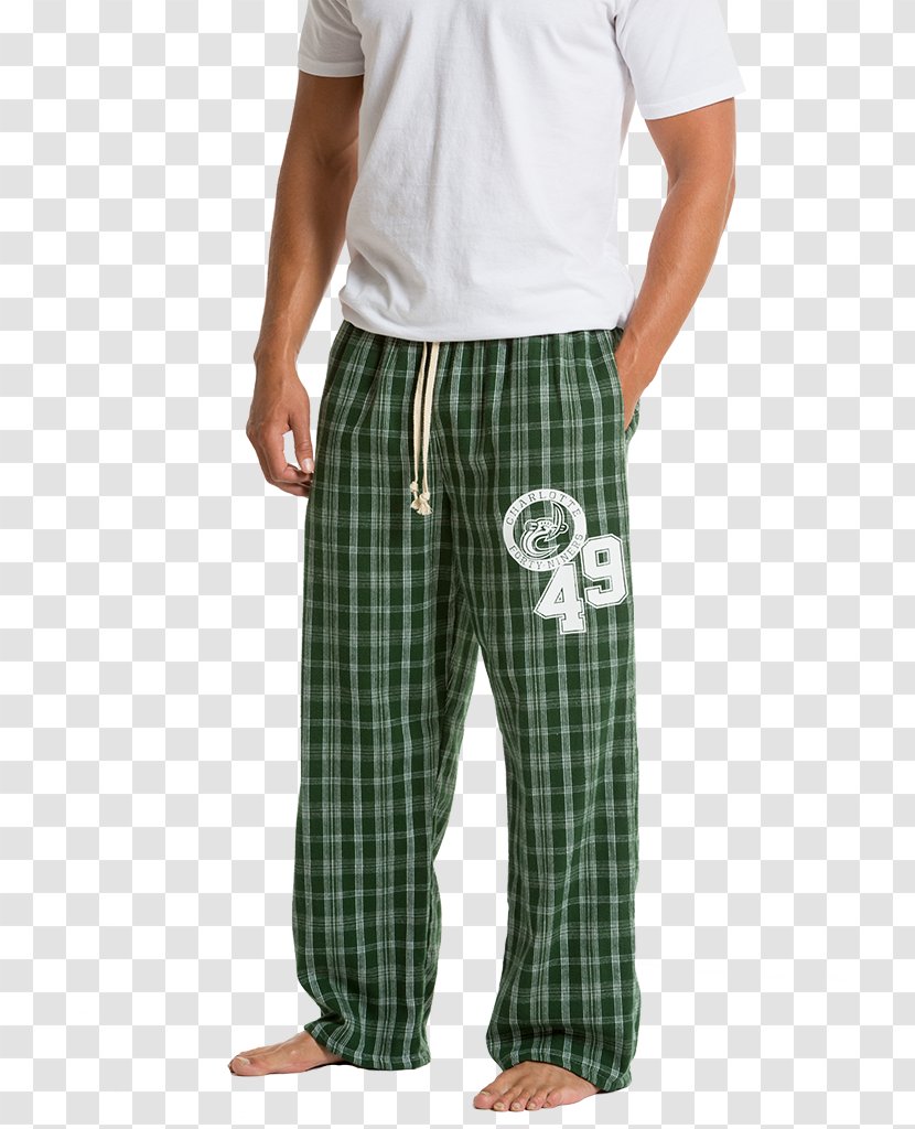 Tartan Flannel Pajamas Pants Polar Fleece - Waist Transparent PNG