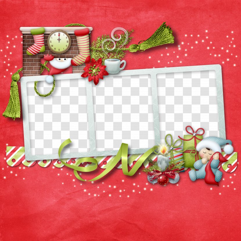 Picture Frame Christmas Photography Clip Art - Pretty Red Transparent PNG