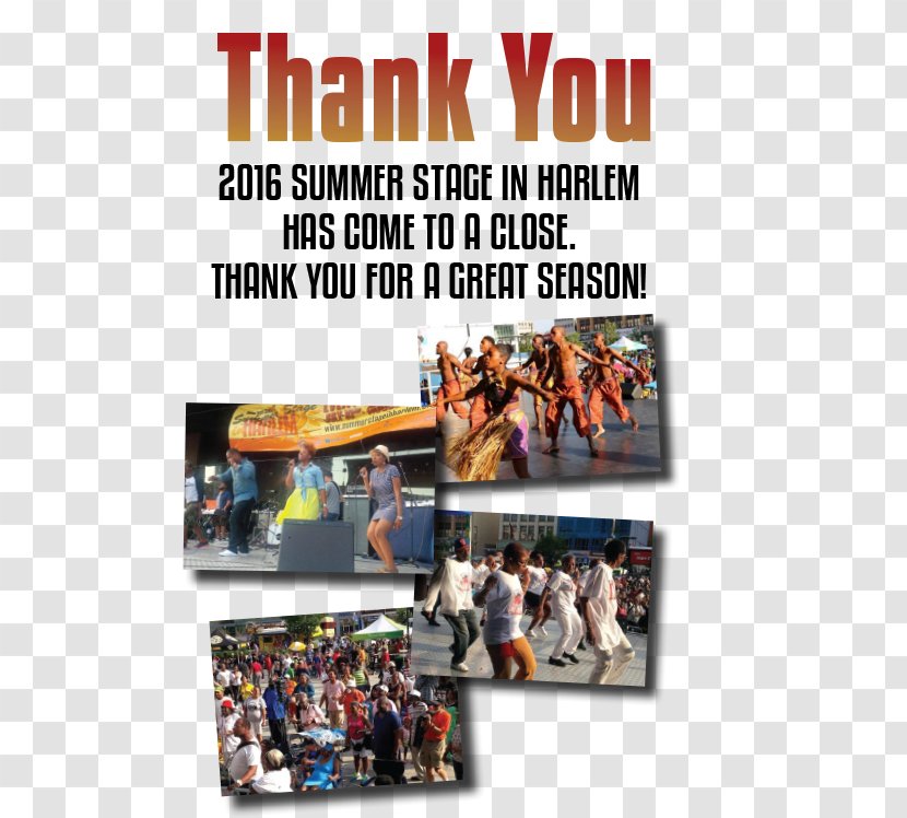 Harlem Summer Stage 125th Street Advertising Recreation July - August Transparent PNG