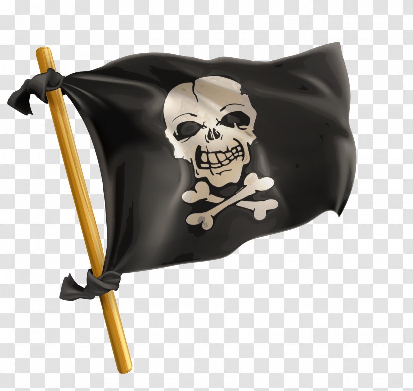 Jolly Roger Piracy Stock Photography Royalty-free - Vector Cartoon Pirate Flag Banner Black Creative Transparent PNG