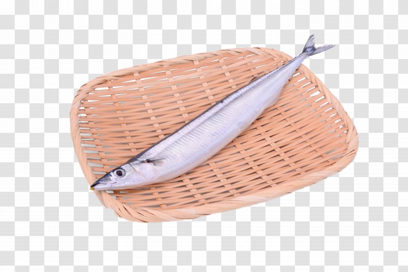 Pacific Saury Fish - Food - Bamboo Sieve In The Transparent PNG