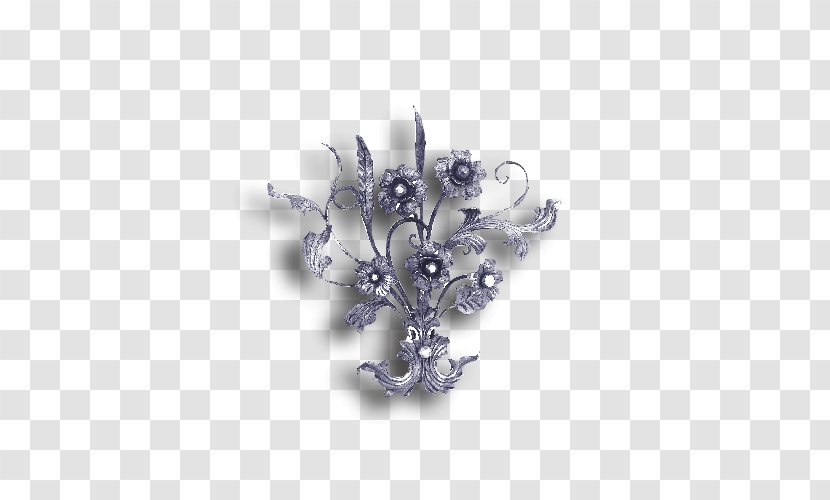 Brooch Purple - -painted Floral Material Transparent PNG