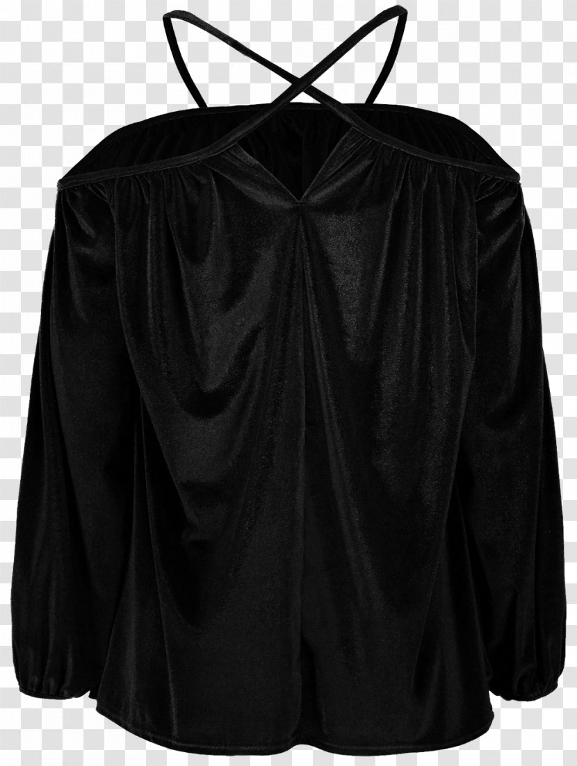 Sleeve Shoulder Blouse Clothing Dress - Shirt - Plus Thick Velvet Transparent PNG