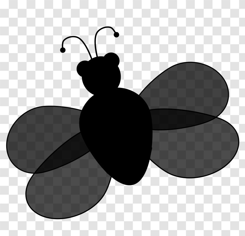 Insect Clip Art Product Design - Pollinator - Blackandwhite Transparent PNG