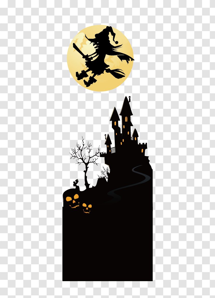 Halloween Boszorkxe1ny Disguise Illustration - Drawing - Witch Riding A Broom Transparent PNG