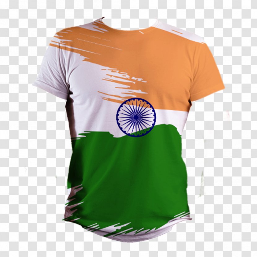 T-shirt Flag Of India Indian Independence Day Movement - Badminton - Tshirt Transparent PNG