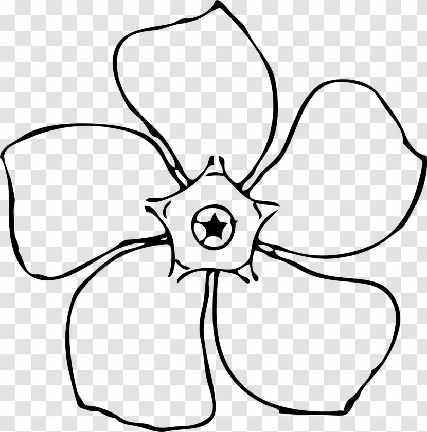 Line Art Drawing Flower Clip - Rim - Black And White Pictures Of Flowers To Draw Transparent PNG