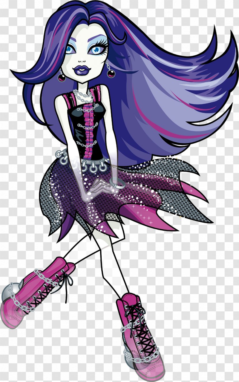 Spectra Vondergeist Ghoul Monster High Doll Frankie Stein - Watercolor Transparent PNG