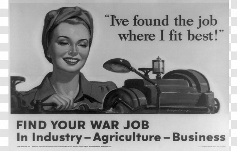 Second World War II Posters In Color Job Propaganda Woman Transparent PNG