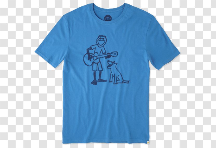T-shirt Crew Neck Clothing Top - Azure Transparent PNG
