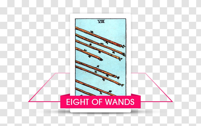 Tarot Suit Of Wands Eight Divination Astrology - Breakup Transparent PNG