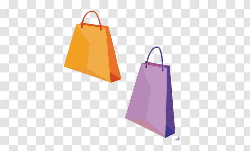 Shopping Bag Download Computer File - 2 T-shaped Bags Transparent PNG
