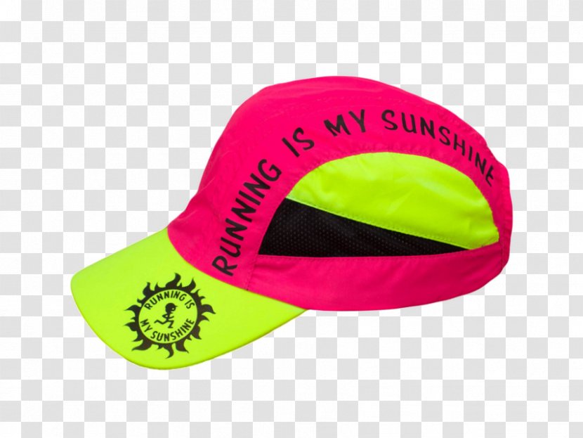 Cap Running Yellow Jogging Sport - Pink Transparent PNG