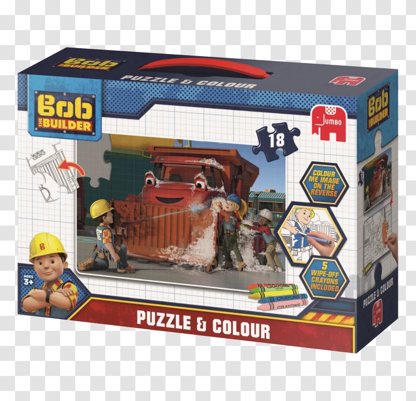 Jigsaw Puzzles Jumbo Bob The Builder Toy 19443 18Piece Large Double Sided Puzzle & Colour - Video Game Transparent PNG
