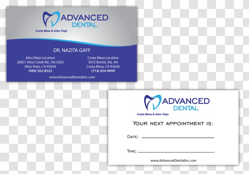 Business Card Design Cards Dentist Pinnacle Medical Marketing Printing - Advertising - Visit Transparent PNG