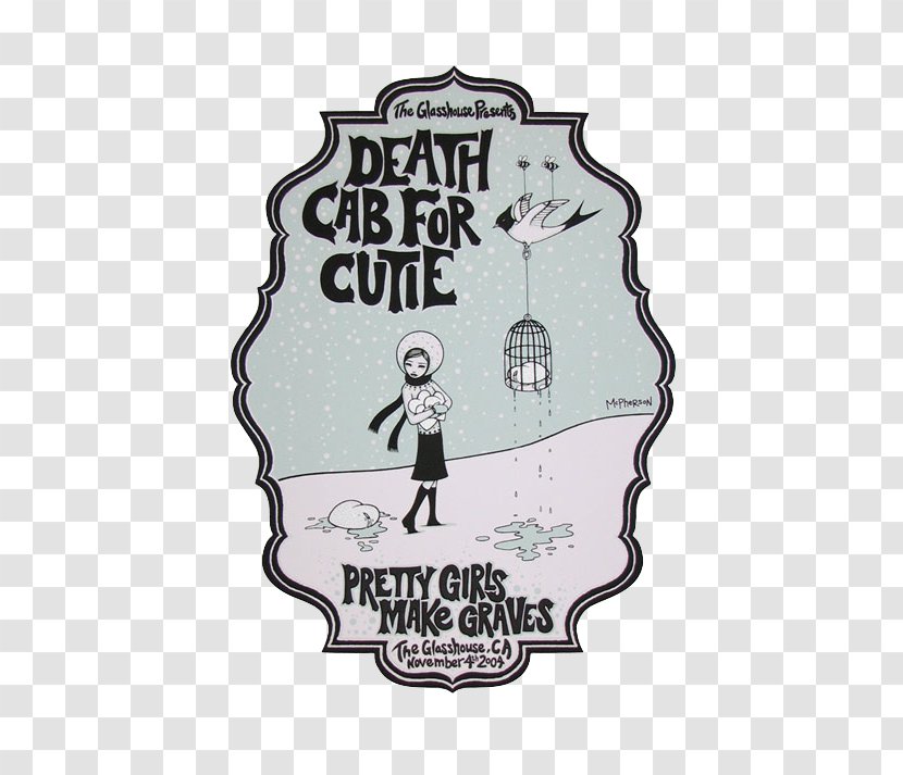 Death Cab For Cutie Poster Lonely Heart: The Art Of Tara McPherson Musical Ensemble Concert - Frame - Rock Transparent PNG