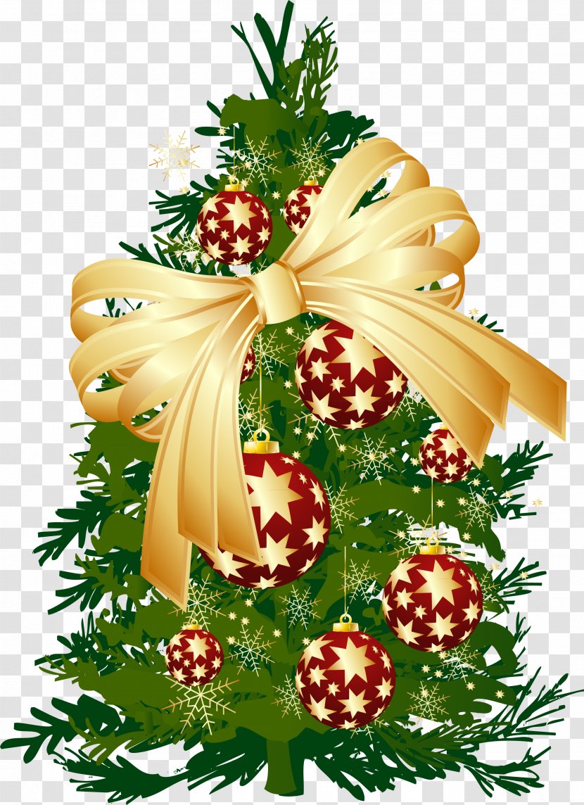 Christmas Tree Pine Gift Gold - Color Transparent PNG