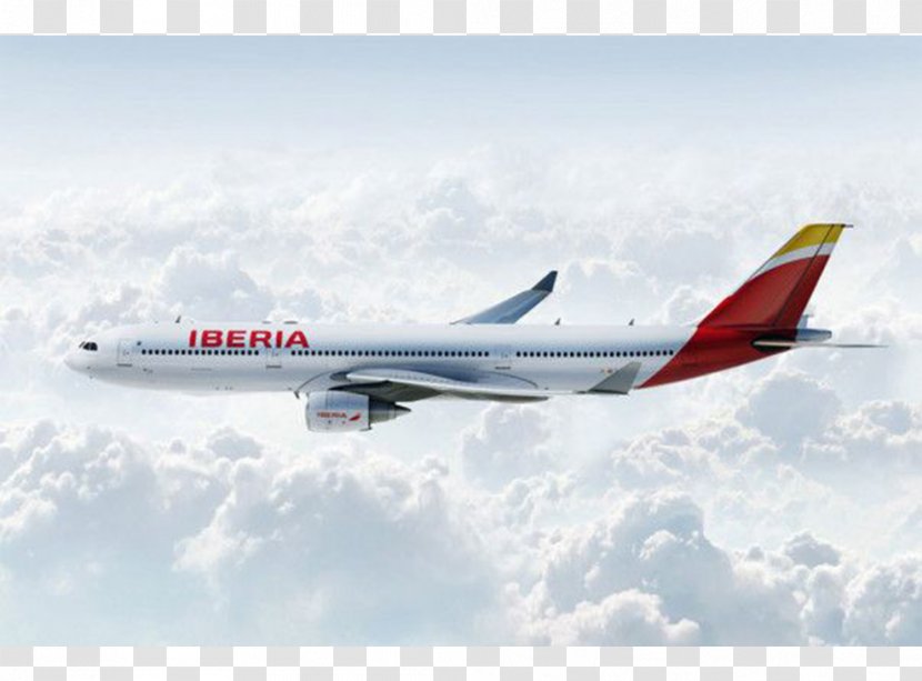 Airplane Iberia Flight Airbus A330 Airline - Mode Of Transport Transparent PNG