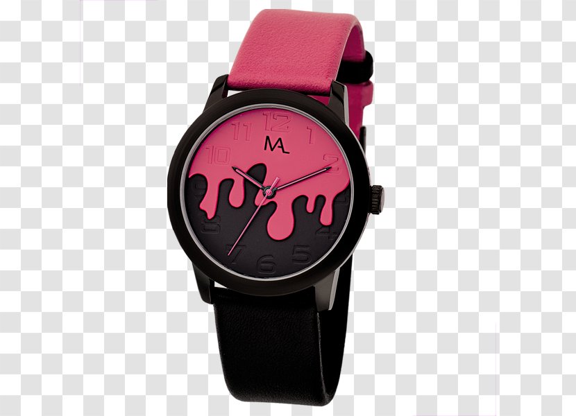 Watch Quartz Clock Color - Pink - Lays Transparent PNG