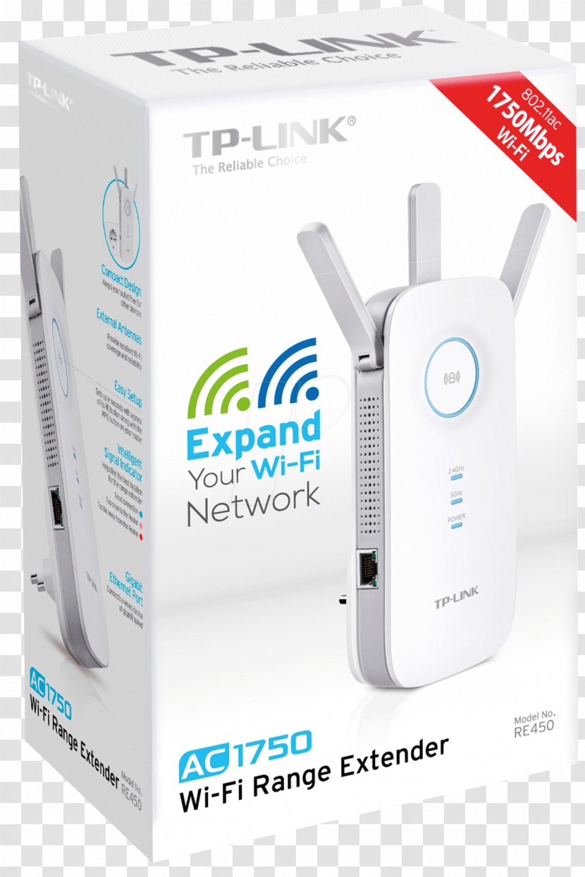 Wireless Repeater TP-LINK RE450 Wi-Fi - Wifi - Power Transfer Transparent PNG