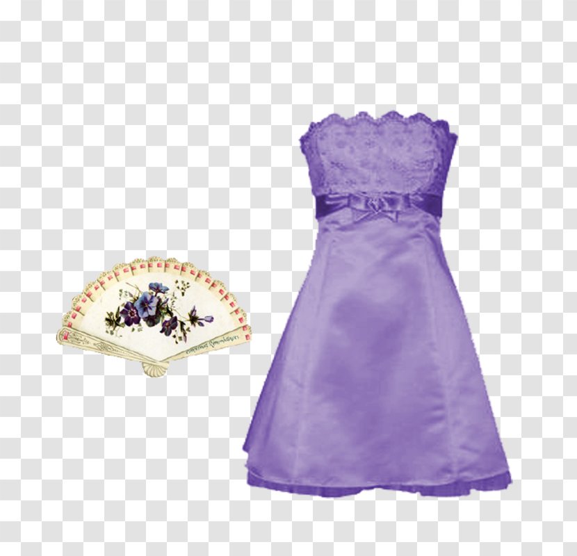 Cocktail Dress Party Satin Gown - Violet Transparent PNG