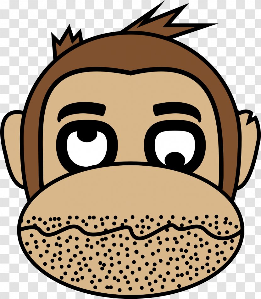 Ape Monkey Emoji Clip Art - Head Transparent PNG