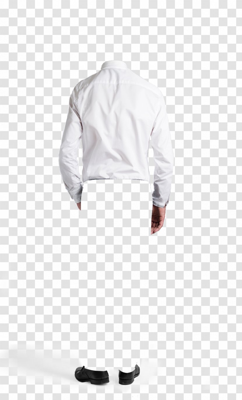 Shoulder Sleeve Jacket White Collar - Eggshell Transparent PNG