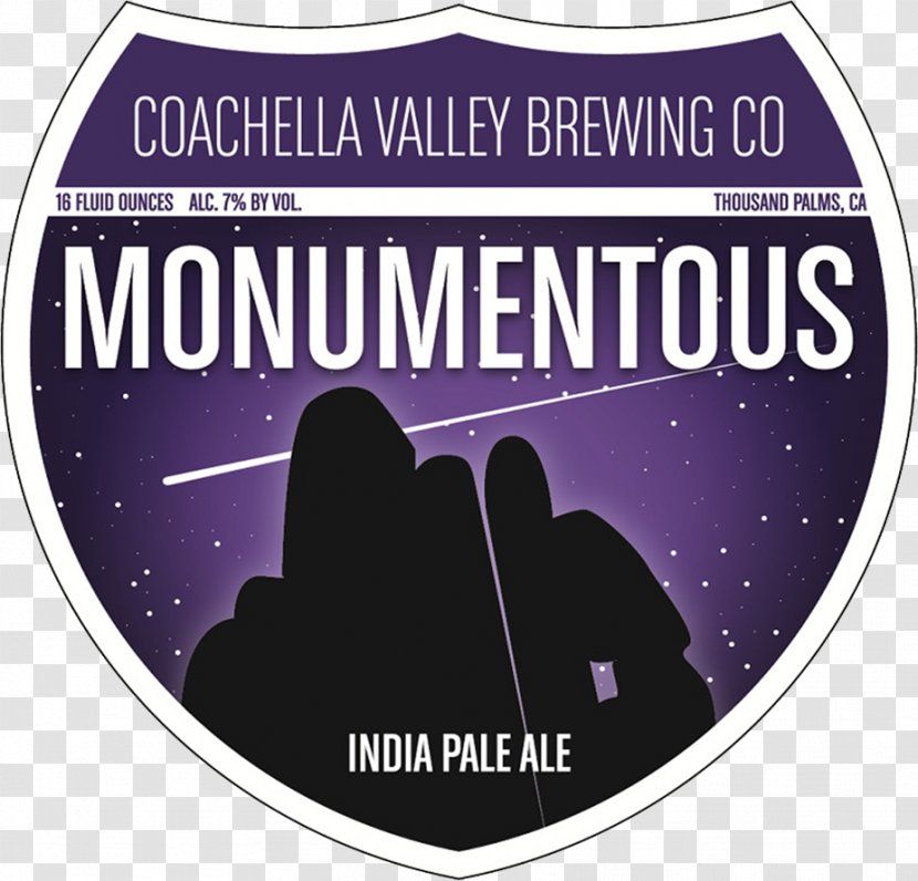 Beer Coachella Valley Brewing Company Brewery India Pale Ale Rye IPA - Logo - Monument Transparent PNG