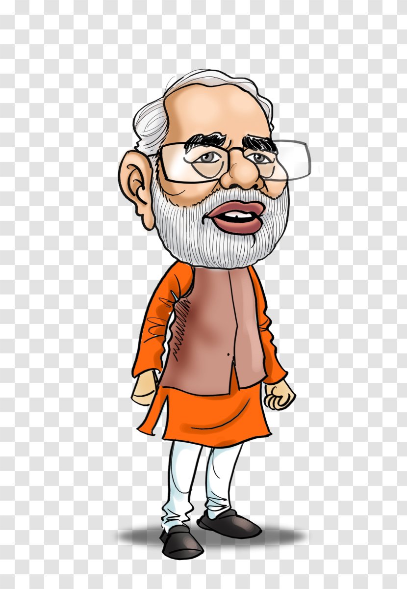 Facial Hair Man Cartoon Finger - Thumb - Modi Transparent PNG