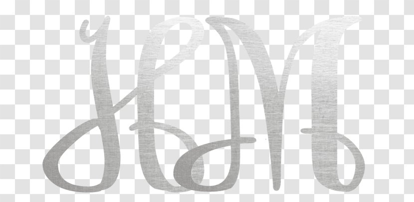 Silver Monogram White Interlocking Font - Crochet Transparent PNG