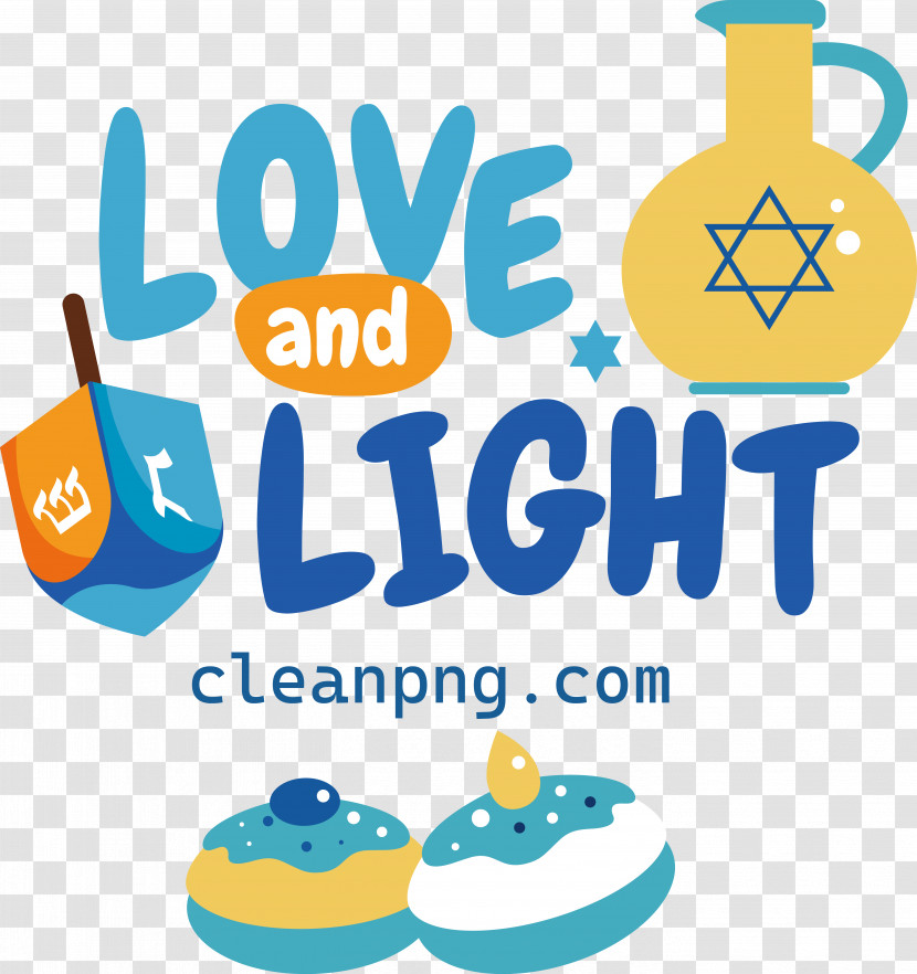 Happy Hanukkah Love Light Transparent PNG