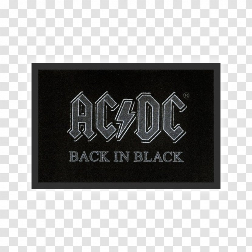 T-shirt Back In Black AC/DC Mat Highway To Hell - Tree Transparent PNG