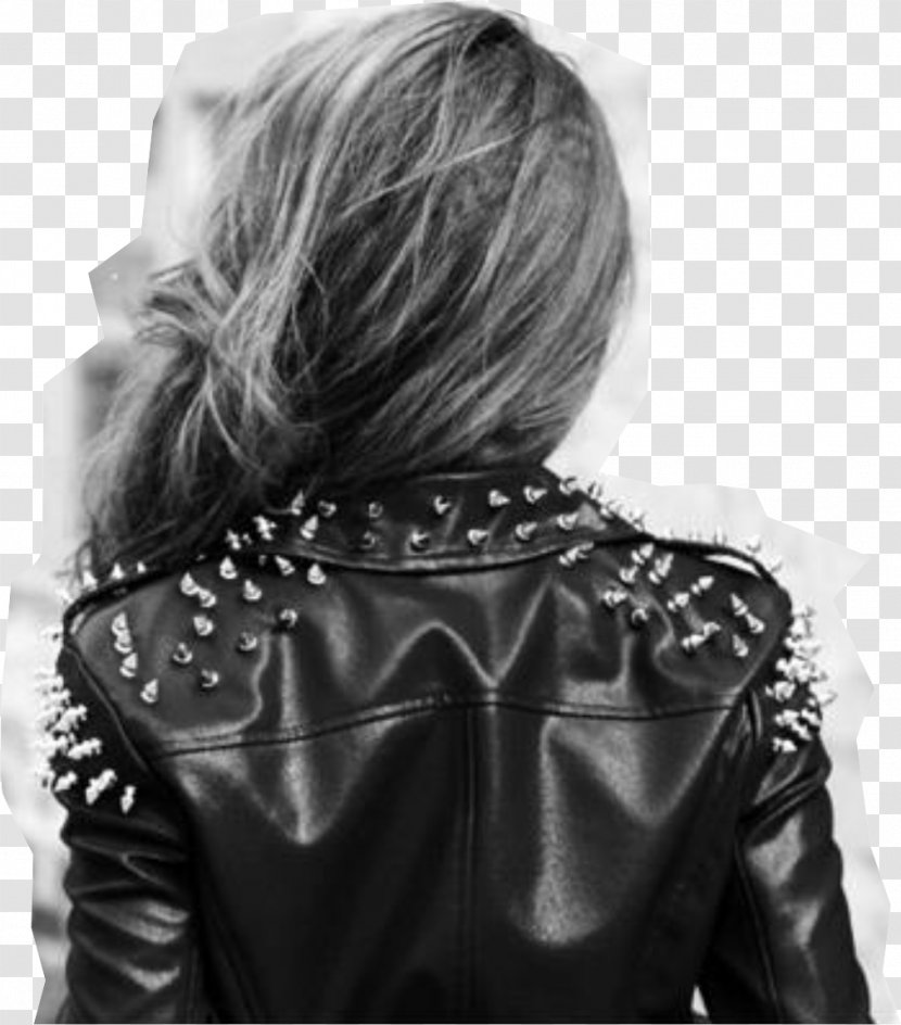 Leather Jacket Punk Fashion Rock - Sleeve Transparent PNG