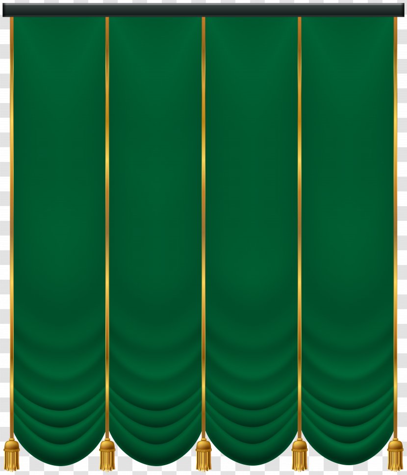 Clip Art - Green - Curtain Transparent Transparent PNG