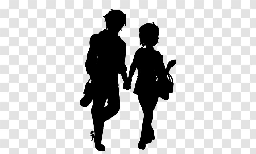 Silhouette - Black White M - Walking Blackandwhite Transparent PNG