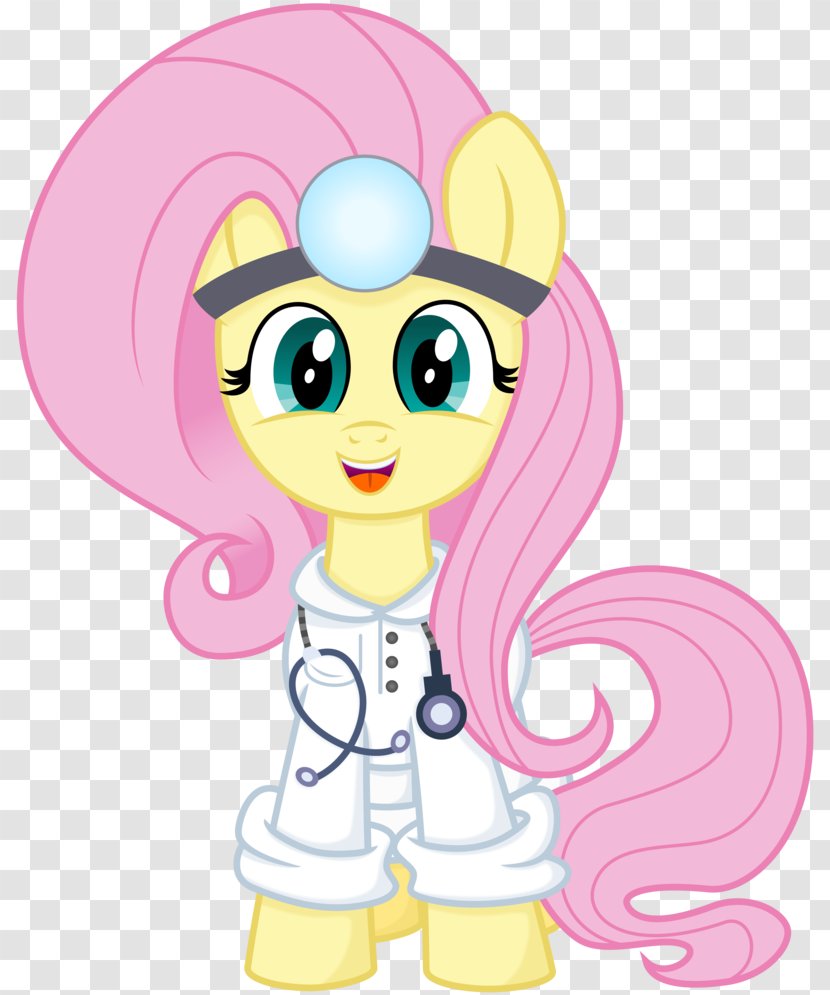 Fluttershy Pinkie Pie Physician - Heart - Doctor Vector Of Toothache Transparent PNG
