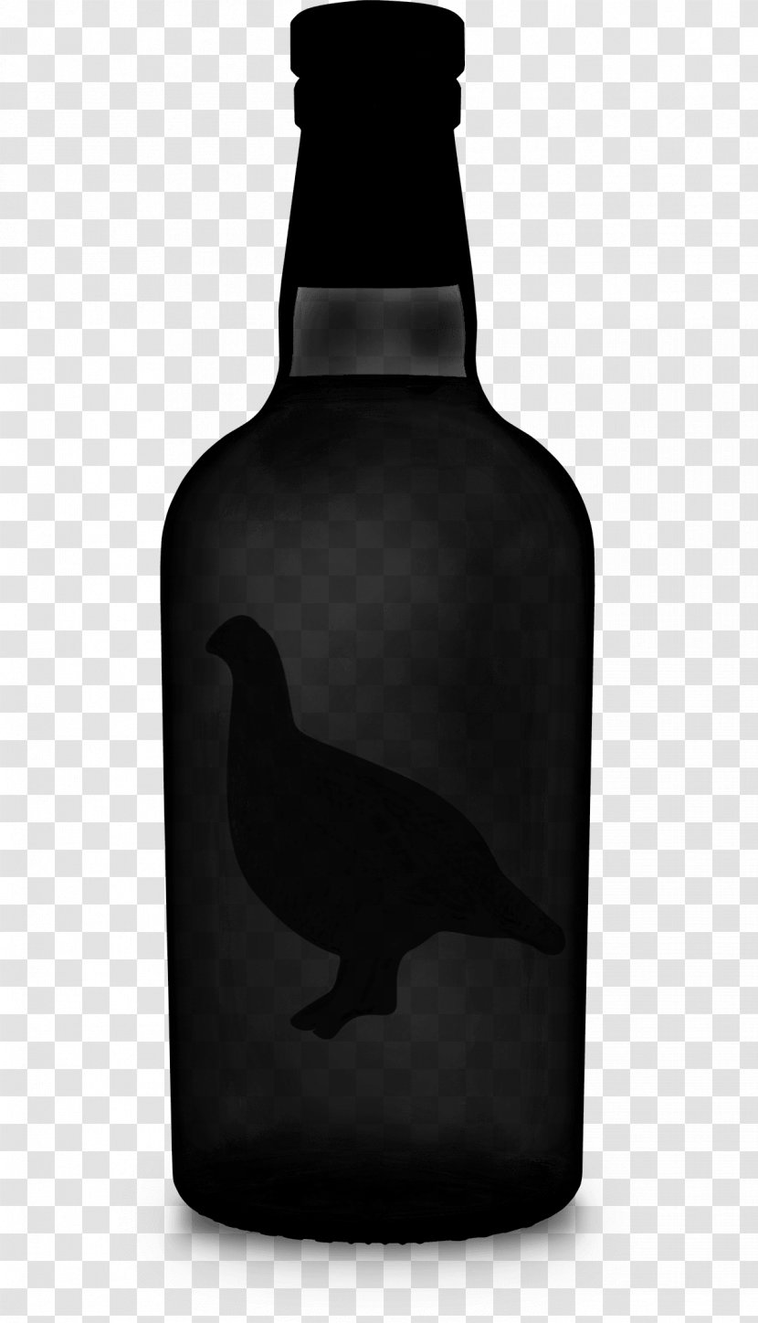 Glass Bottle Wine Beer - Silhouette Transparent PNG