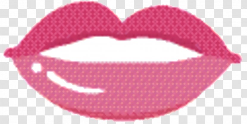 Lips Cartoon - Pink - Heart Mouth Transparent PNG