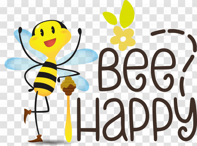 Honey Bee Bees Insects Cartoon Pollinator Transparent PNG