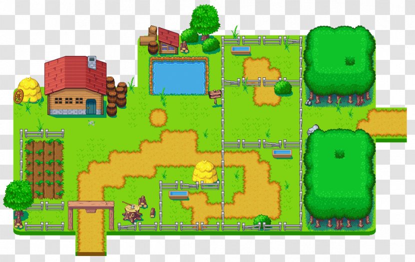 Tile-based Video Game Crystalis Pixel Art - Tile - The Ranch Transparent PNG