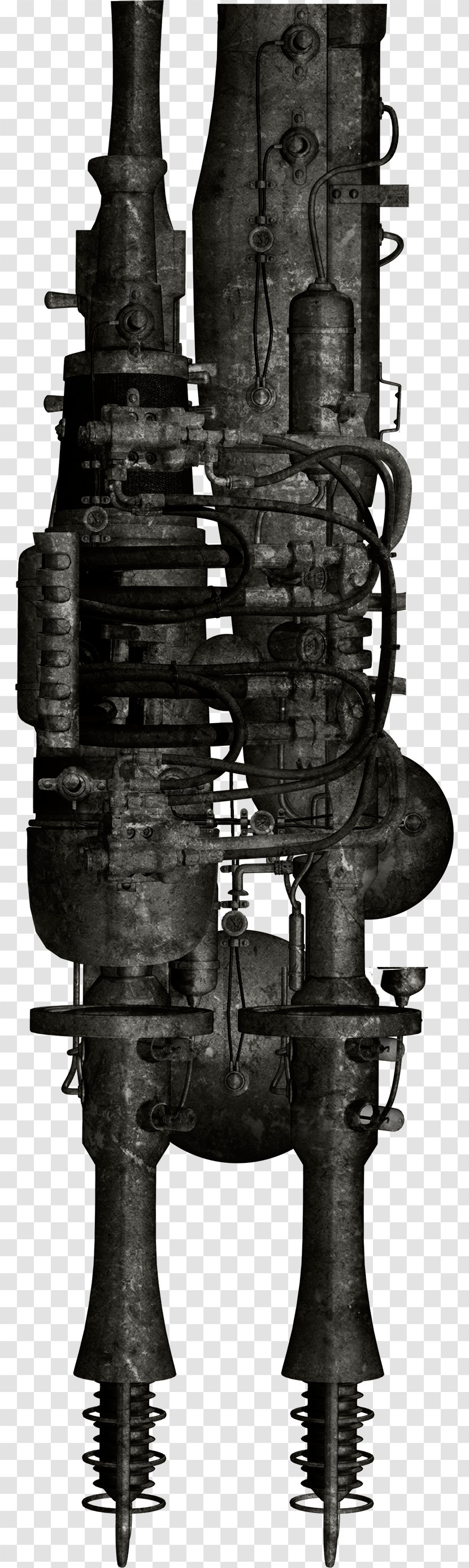 Industrial Revolution Steam Engine Steampunk Machine Industry - Monochrome Photography - Diablo Machinery Transparent PNG