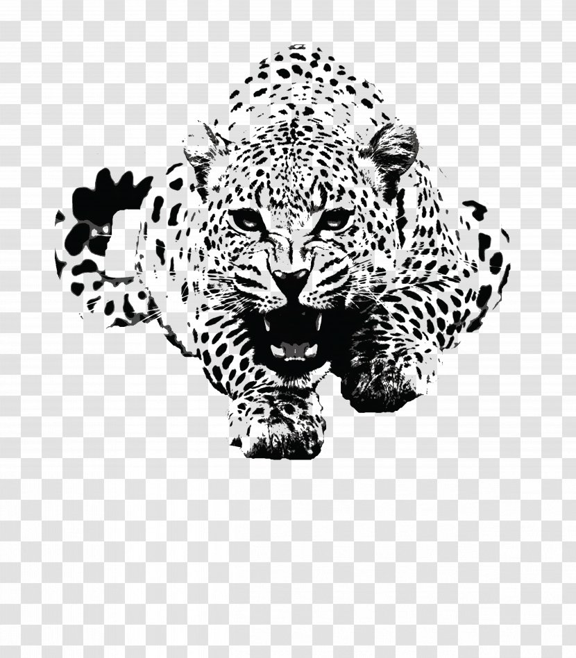 Leopard T-shirt Tiger Jaguar Top - Snout Transparent PNG