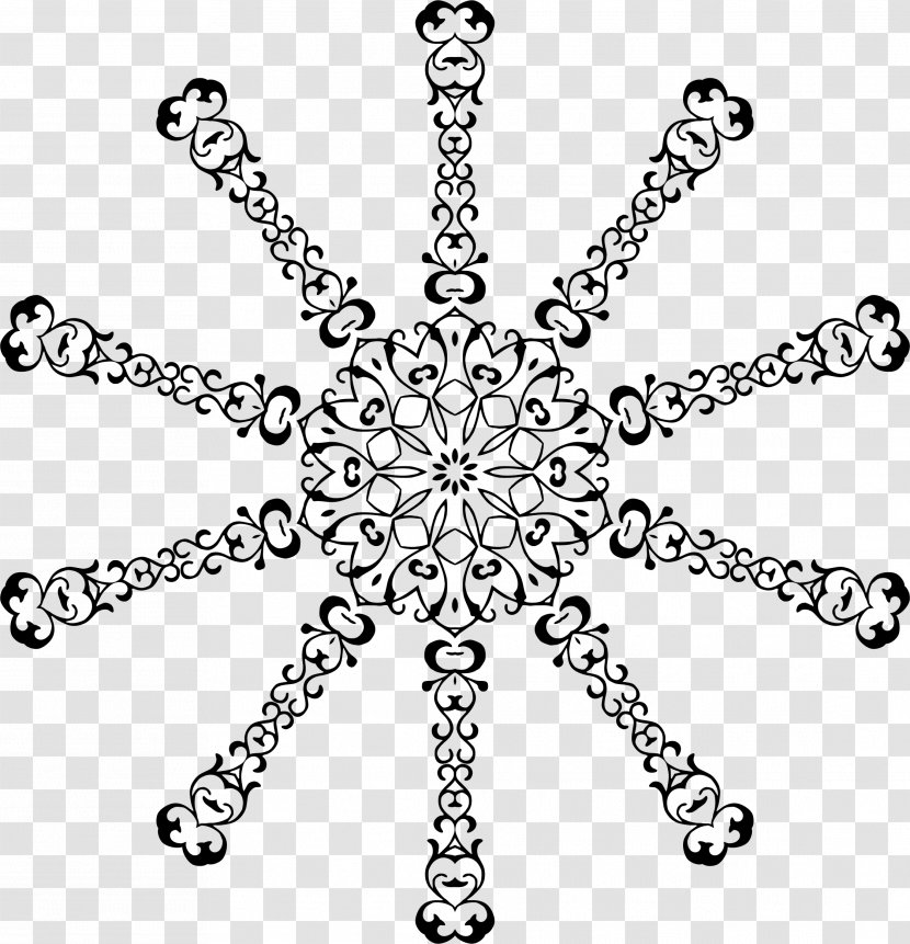 Beadwork Stitch Embroidery Pattern - Black And White - Elegant Transparent PNG
