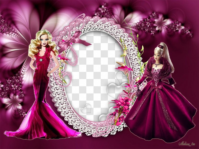 Flower Rose Valentines Day Wallpaper - Violet - Barbie Background Frame Border Transparent PNG