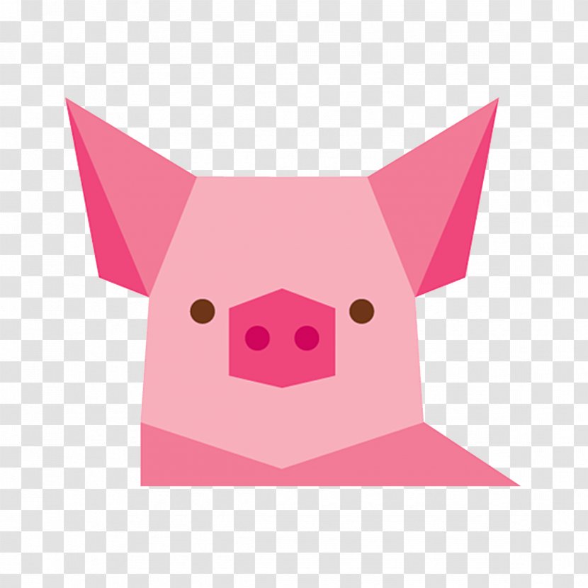 Domestic Pig Animal Geometry Shape - Geometric Transparent PNG