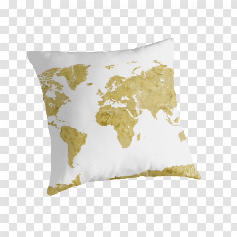 Throw Pillows Cushion Yellow - Gold Paint Transparent PNG