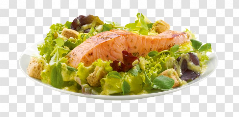 Caesar Salad Smoked Salmon Vegetarian Cuisine Recipe Broccoli Transparent PNG